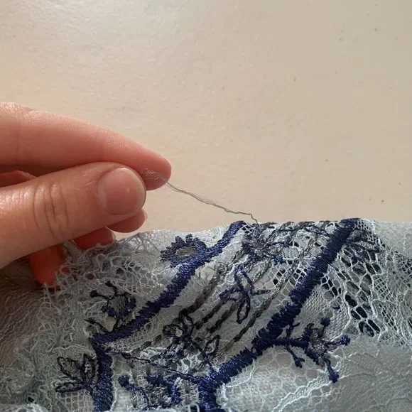 BCBGMaxAzria Blue and White Floral Mini Dress - Picture 13 of 15